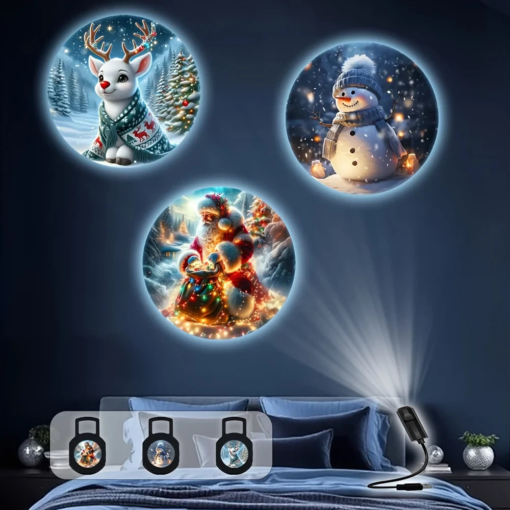 USB Holiday & Moon Projection Light