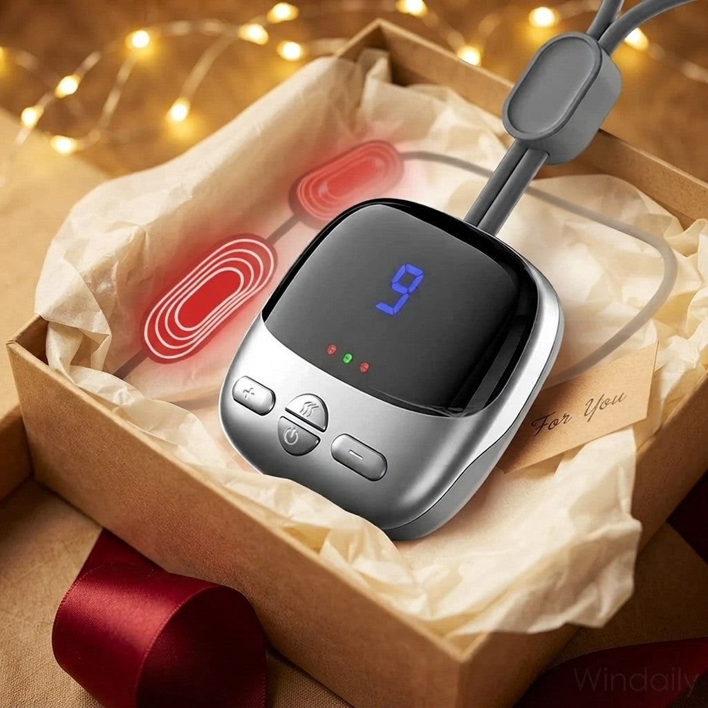 Neck massager with a wrapped gift box